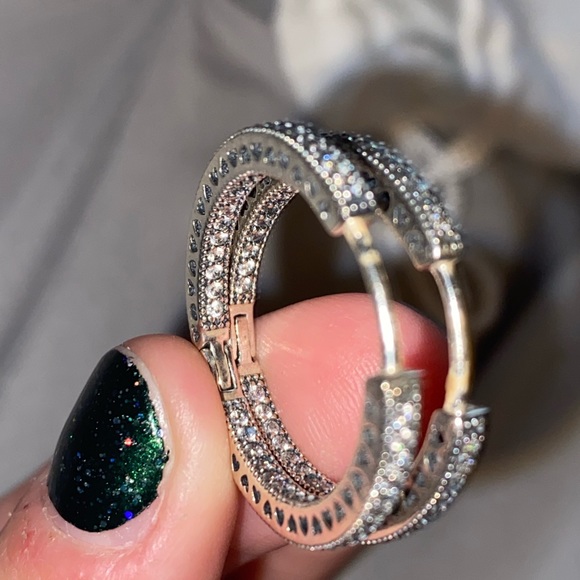 Pandora Cubic Zirconia Hoops - Picture 1 of 3